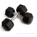 gym power training equipment dumbbell hex rubber dumbbell
